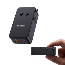 Universal Travel Adapter, International Power Adapter with 1 AC Outlet, 1 USB...