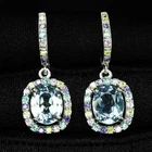 925 Sterling Silver Handmade Lever Back Earrings Color Change Alexandrite 4.50Ct