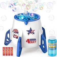 Bubble Machine - Automatic Bubble Blower Maker with Bubble Solution, Toys for...