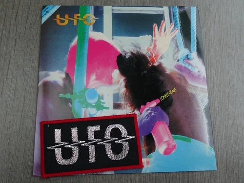 UFO LONELY HEART / LONG GONE 1981 UK CLEAR 7"  P/S WITH PATCH PLAYS MINT MINUS