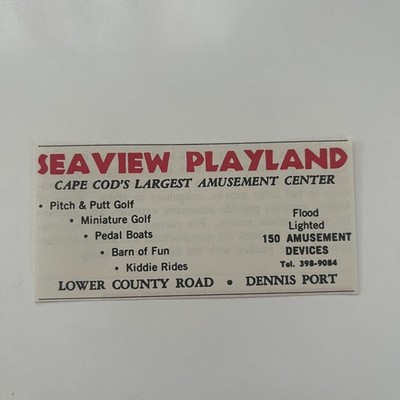 Seaview Playland Cape Cod's Largest Amusement Center 1967 Cape Cod Ad TAJ6-S32