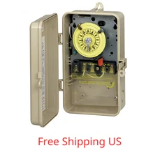 INTERMATIC T104P3 Swimming Pool Spa Timer Indoor/Outdoor 220v 24hr Time Clock FS