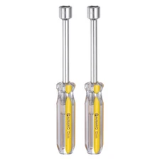 2pcs Metric Nut Driver 12mm Non-Magnetic Socket Screwdriver W Anti-Slip Handle