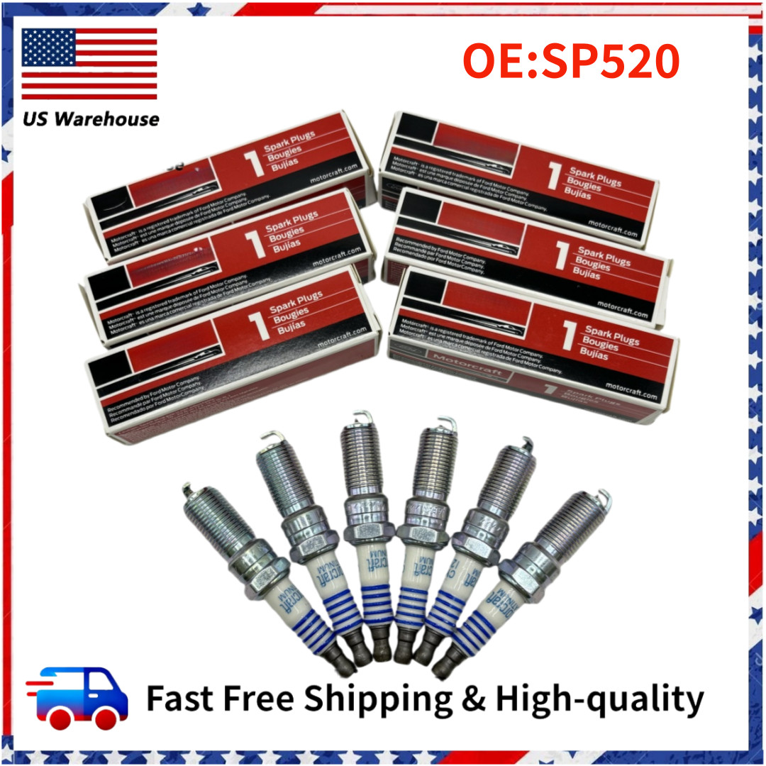 6pcs Motorcraft Platinum Spark Plug for 2011-2019 Ford Explorer V6 3.5L SP520