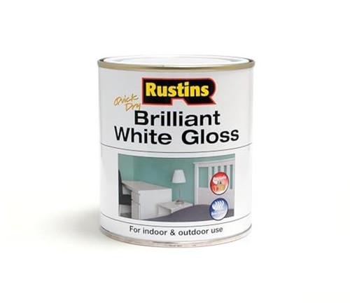 RUSTINS Brilliant White Gloss Paint 500ml 