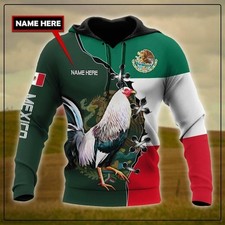Personalized Rooster Green - White 3D Hoodie All Over Printed Unisex Shirt Best
