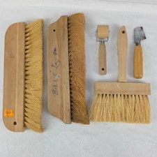 Vintage Wallpaper Tools Lot Wabash Brush Blade Holder Paste Brushes Roller