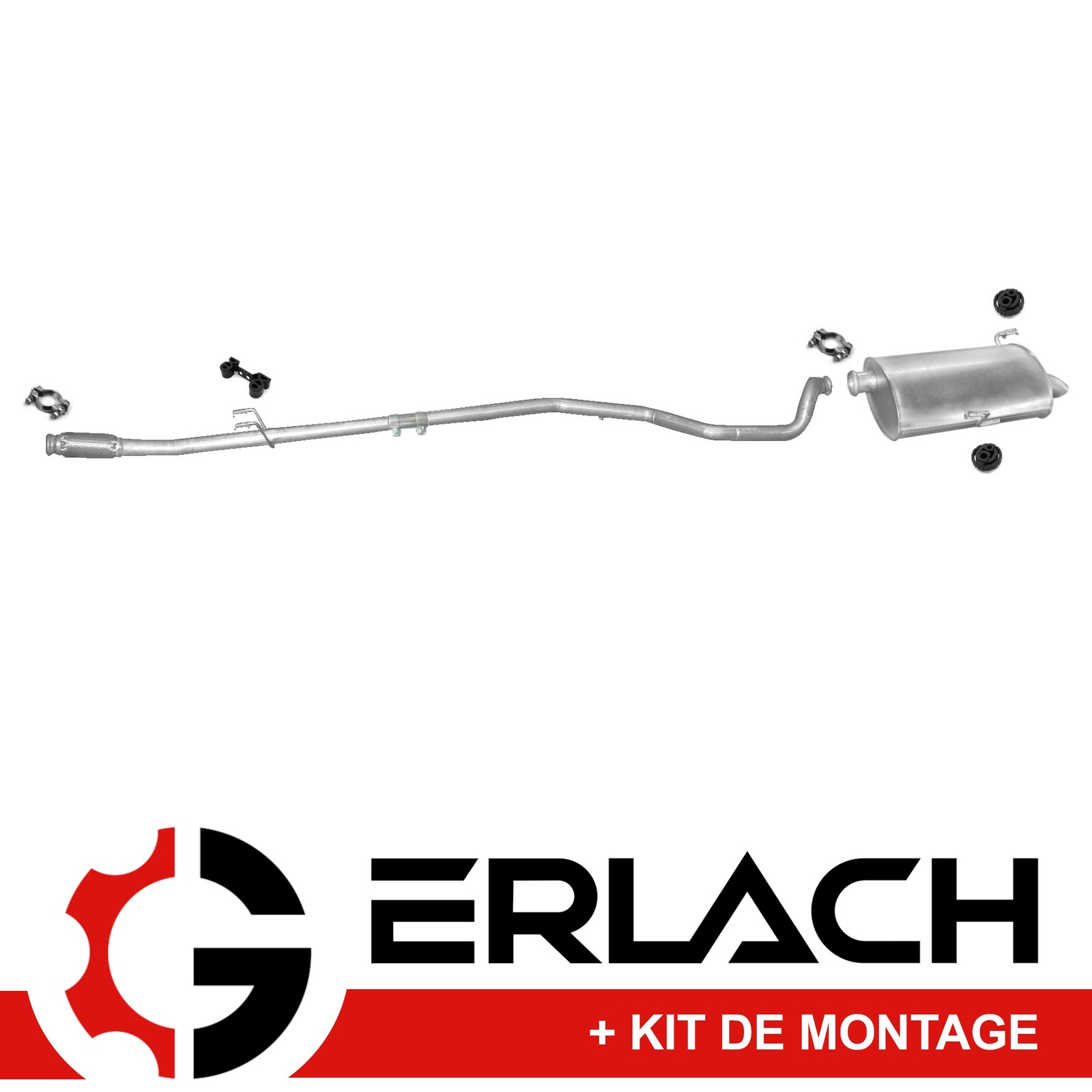 Silencieux echappement Peugeot 206 SW 1.6 HDi 110 en acier aluminisé durable 1654