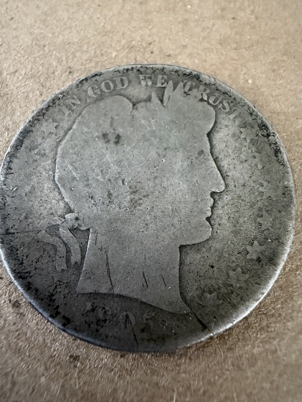 1905 Barber Half Dollar 90% Silver U.S. Coin  S? San Francisco mint?