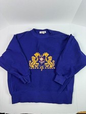 Vintage Cambridge Sports Club Embroidered Crest Sweatshirt - Blue, Size M