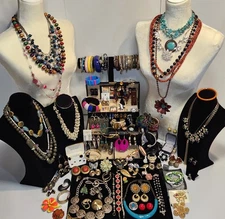 Vintage to Now Jewelry 115 piece Lot Wearable Signed and Unsigned
