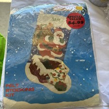 Vintage Titan Needlecraft Felt Stocking Kit 1990 95109