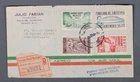 MayfairStamps Mexico FDC 1950 Train Anniversary Combo Registered to New York NY