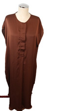 H&M Brown Small Dress Midi Classic Lightweight Flowy (139)