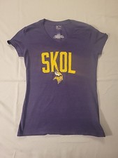 Fanatics Minnesota Vikings Women’s Small T-shirt Tee With SKOL Logo
