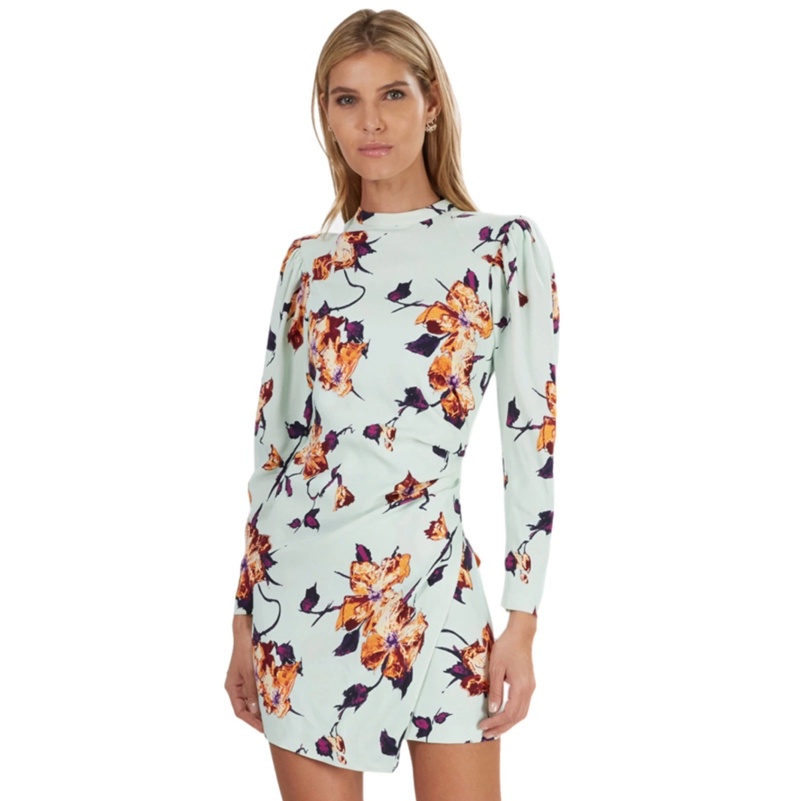 TORY BURCH NUOVO A.L.C. Abito donna floreale come nuovo e arancione