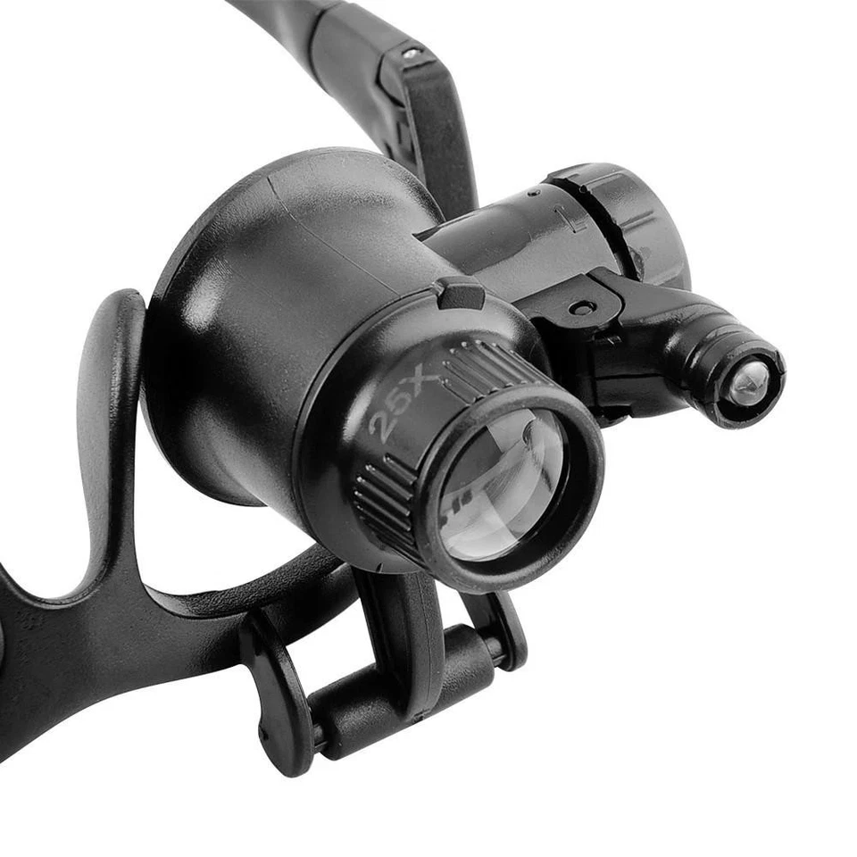 25X Magnifier Magnifying Eye Glass Loupe Jeweler Watch Repair Kit With LED Light - Image 4 of 4