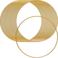 16 PCS 8 Inch Gold Metal Hoops for Dream Catchers Macrame Crafts