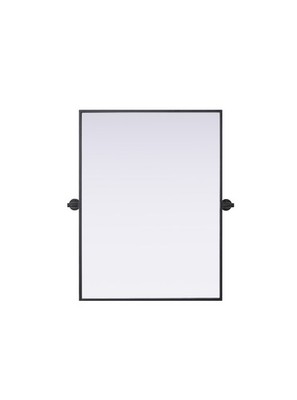 Elegant Lighting MR6H2432 Amoura 24''W x 32''H Rectangular Flat - Black