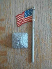 1950's MARX  Fort Apache Playset tin 20-Star Flag, Pole, and Base