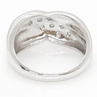Italian Designer Genuine Diamond 925 Silver Ring Size 7 — photo 4
