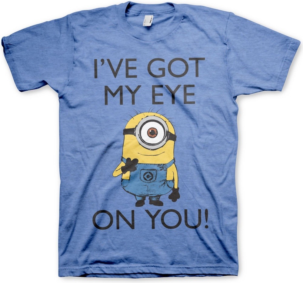 Minions I Got My Eye On You T-Shirt Blue-Heather 5390₽