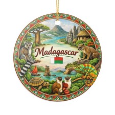 Madagascar Ornament  Ceramic Travel Decoration