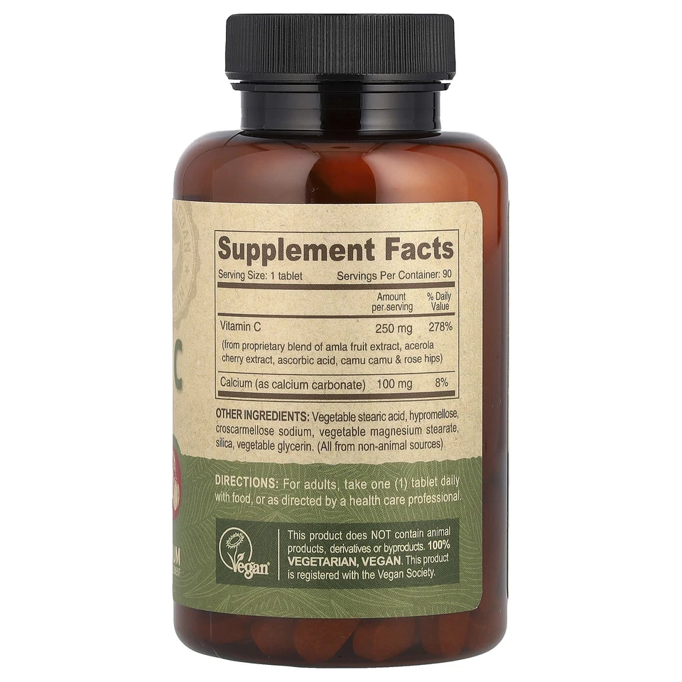 Vegan Vitamin C, Multi Source, 90 Tablets - Image 2 of 2