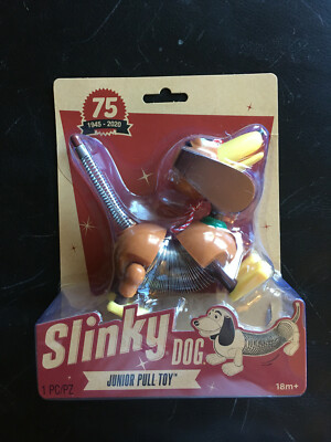 Disney SLINKY DOG Junior Pull Toy 75 Year Anniversary Pixar Toy Story NEW IN BOX