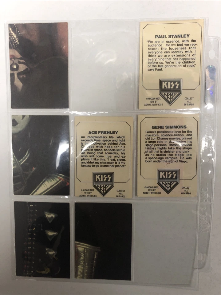 KISS Army Aucoin MGT Cards (1978)By AGRMT With KISS -incomplete Set Of 56 Cards - Image 4 of 4