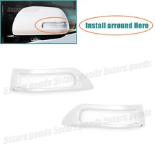 (Turn Signal Light Style) Chrome Mirror Covers Trims For 2011-2020 Toyota Sienna