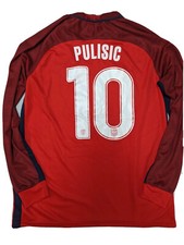 NIKE PULISIC TEAM USA USMNT #10 Long Sleeve JERSEY 2017 2018 RED SIZE Medium