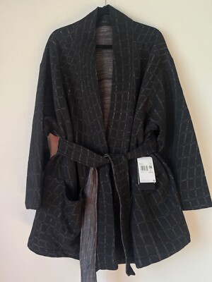 NWT Nike Yoga Therma Fit Lux Jacquard Oversize Reversible Kimono Jacket 3X $140