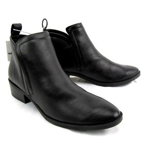 slip on black booties