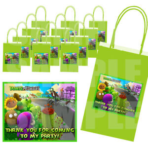 50x Plants Vs Zombies Stickers For Birthday Balloons And Loot Bag Supplies Game