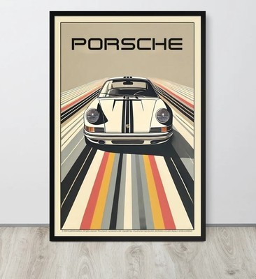 Porsche 911 Poster-Set – 9 Drucke, Je 20,3 X 25,4 Cm, Ungerahmt, Für Garage, Büro Oder Wohnzimmer