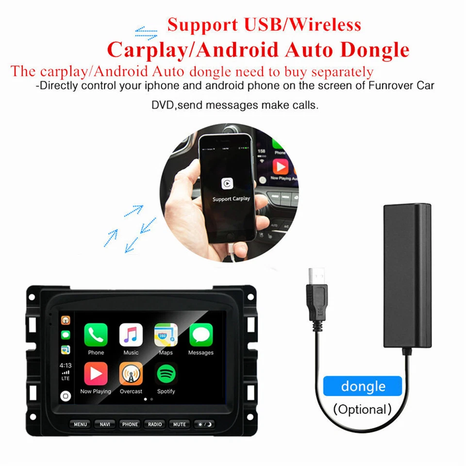 For 2013-2018 RAM 1500 - 5500 Stereo Radio 7" Android 12.0 Head Unit GPS Wifi FM — 第 2/4 张图片