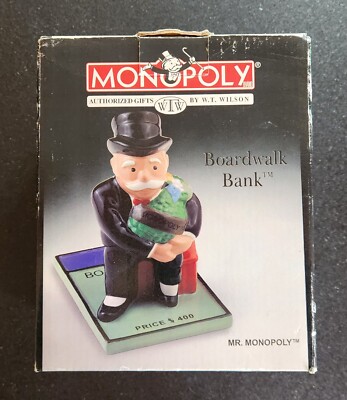 Monopoly Boardwalk Bank Uncle Pennybags In Original Packaging Nice