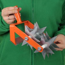 Rotary Soil Cultivator 2-in-1 Hand Tool Soil Rejuvenator Weed Remover Gardening