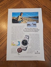 Vintage Rolex Oyster Perpetual Explorer Watch Magazine Print Ad Dr. Schaller 90s