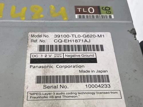 39100TL0G620M1 Sistema Audio/Radio Cd para HONDA ACCORD BERLINA (CU) 2012 535580 - Imagen 4 de 10