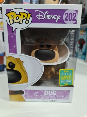FUNKO POP! DUG #202 Cone Of Shame SDCC 2016 Disney Pixar plus Hard Stack
