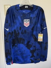 New USMNT Nike 2022/23 US Men's Soccer Long Sleeve Jersey Small NWT World Cup S