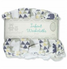 WASHCLOTHS PACK 24 - CRIBMATES - GLASSES BLUE - BOYS SOFT BABY BATH