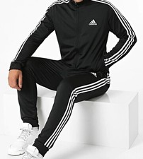 NEW MENS ADIDAS ESSENTIALS 3 STRIPES TRACKSUIT JACKET AND PANTS  LARGE GK9651