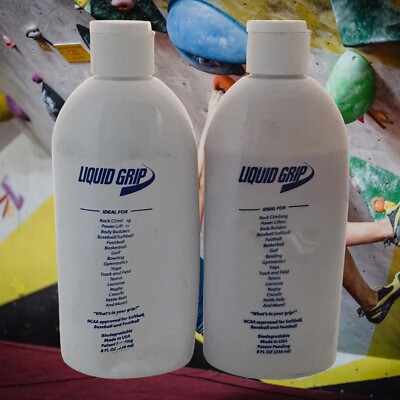 Lot 2 (two) LIQUID GRIP Chalks 8 fl oz - Weightlifting Gymnastics Rock Climbing