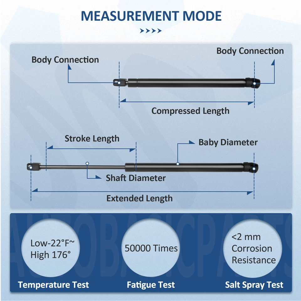 For 2003-2008 Toyota Matrix Qty 2 Liftgate Tailgate Lift Supports Shocks Struts Foto 4 de 4