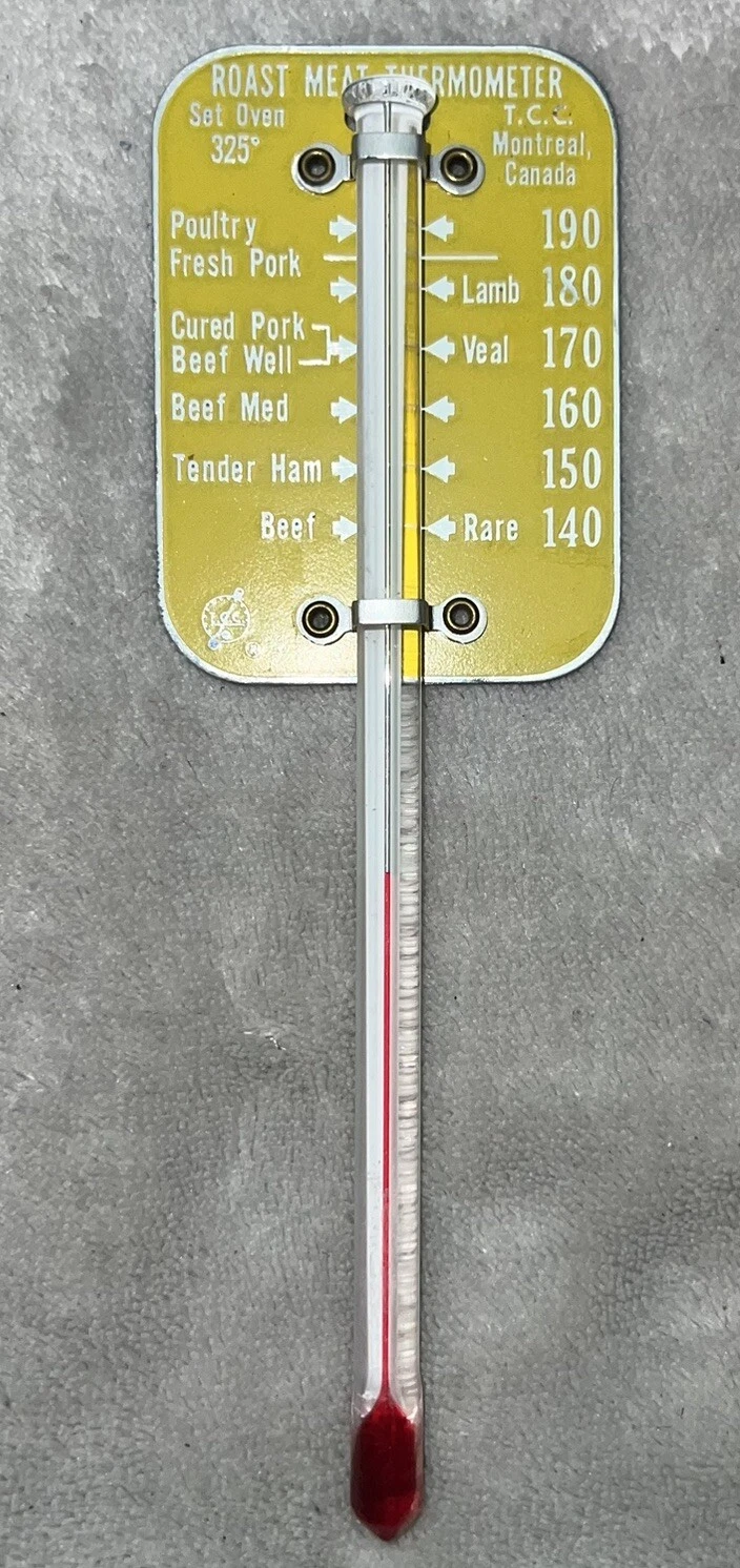 Vintage Meat Cooking Thermometer Montreal Canada Set 325 In Great Condition.
Opens in a new window o