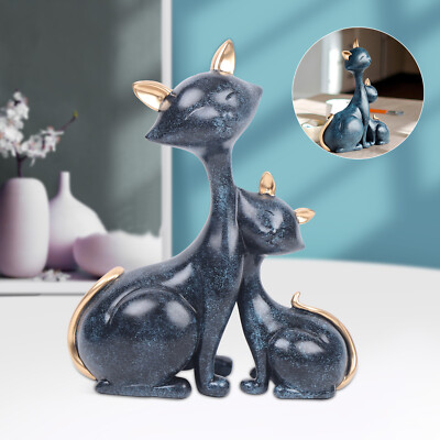 Kristall Katzen Statue - Handgefertigte Realistische Katzen Deko Für Schreibtisch & Regal