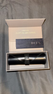 【2個セット売り】DITA グレーレザーメガネケース NEW GENUINE DITA GLASSES LEATHER CASE, BOX, CLEANING CLOTH | eBay